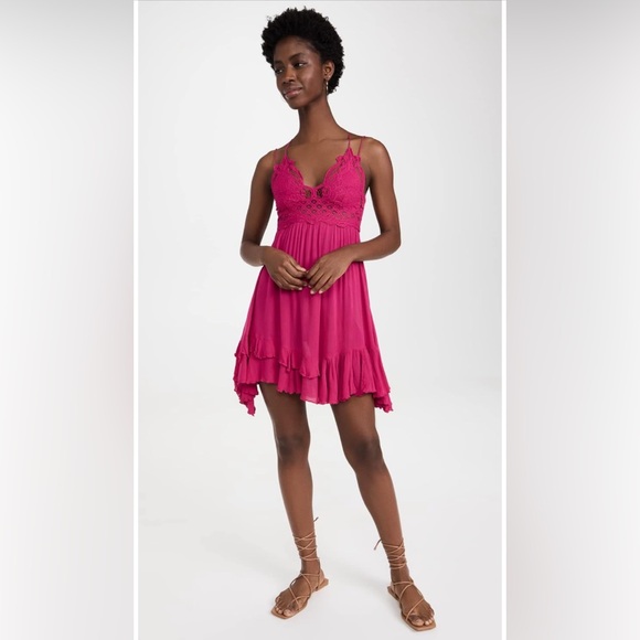 FREE PEOPLE FP Movement Women's Adella Slip Mini Dress in Rose Hypnotic Sz XS - Picture 8 of 9